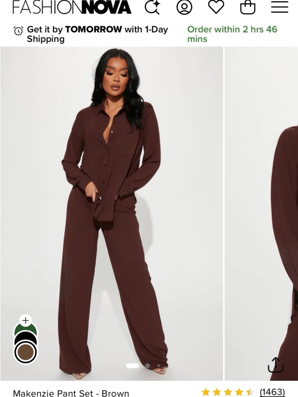 Fashion Nova Makenzie Brown Pant Set Pajamas